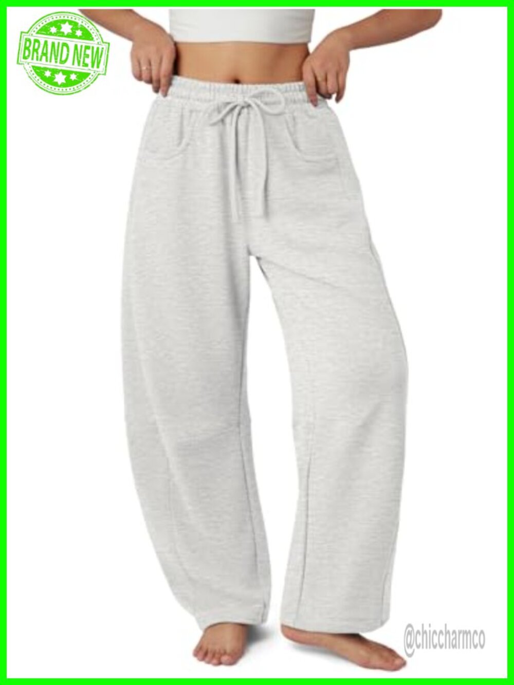 Barrel Leg Sweatpants Wide Leg Baggy Lounge Pants Casual